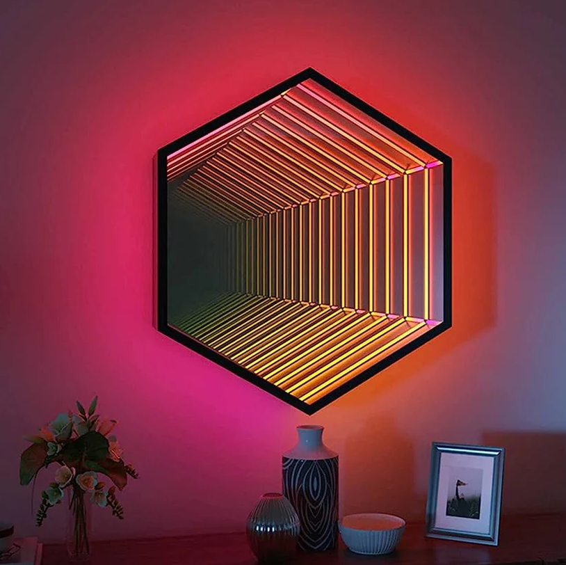 Hexagonal Illusion Mirror for Decor(图1)