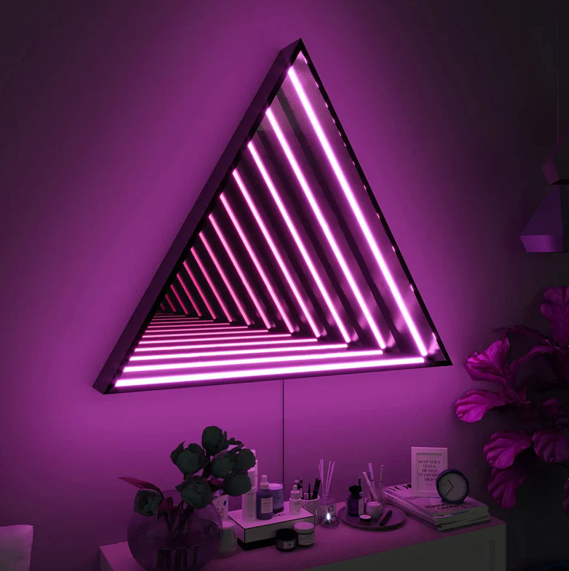 Wall Decorative Triangle Infinite Mirror(图2)