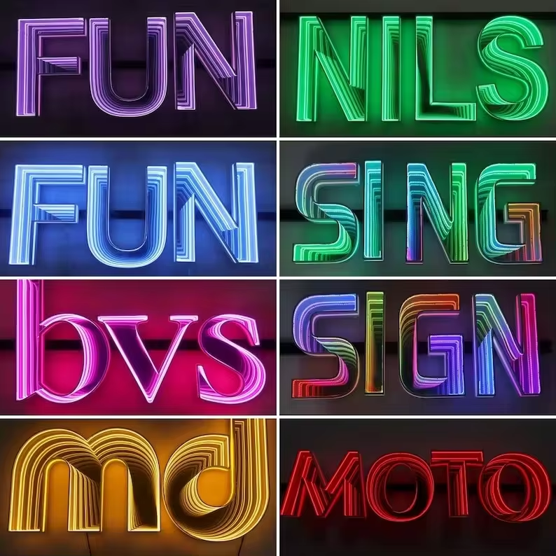 Illusion Led Sparkling Abyss Letter Sign(图1)